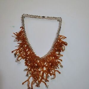 Elegant Orange Beaded Necklace